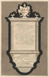 Minnesmärke över Rupert och Mary Billingsley från Drayton Church
