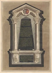 Minnesmärke över Somerset English, hans fru Judith, hans mamma, hans far, en syster och en bror från Hampton Church