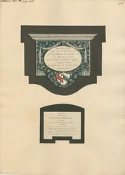 Minnesmärke över Thomas Clarke och fru Sarah och Thomas Worlidge från Fulham Church