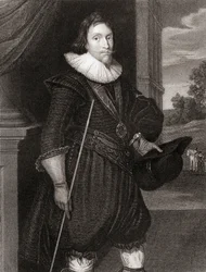 Porträtt av James Hamilton (1589-1625) 2:a markisen av Hamilton, från "Lodge