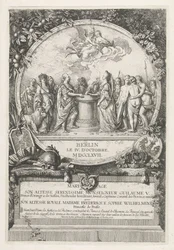 Allegori över äktenskapet mellan Vilhelm V och Wilhelmina av Preussen, 1767 Mariage de Son Altesse Serenissime Monseigneur Guillaume V. Prince d