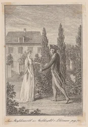 August finner Elise, som visar honom hans fars grav