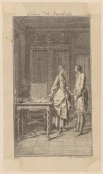 Bunkel i miss Henriette Noels bibliotek, blad 1 ur ”Johann Bunkels liv, anmärkningar och åsikter”