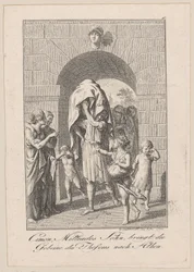 Kimon, Miltiades son, för Theseus kvarlevor till Aten, blad 6 till Beckers "Theseus"