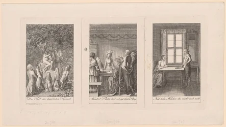 Tre blad till Ehrenbergs "Fickbok [...] för 1795"