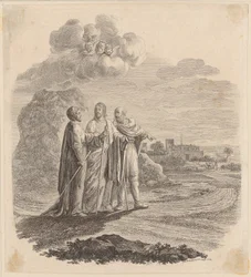 Lärjungar i Emmaus. Första bladet
