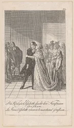Drottning Elisabet tackar köpmannen Grasham, blad 12 i serien "Äldre, medeltida och nyare historia"