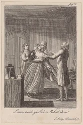 Robert och Louise kramar varandra
