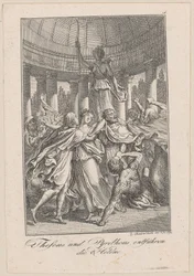 Theseus och Peirithoos rövar bort Helena, blad 5 till Beckers "Theseus"