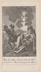 Plinius den äldres död, blad 7 i serien "Äldre, medeltida och nyare historia"