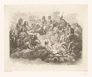 Samling av gudar på Olympen