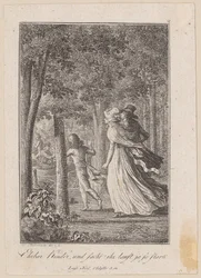 Walter, Luise och Karl möter en landande båt i skogen