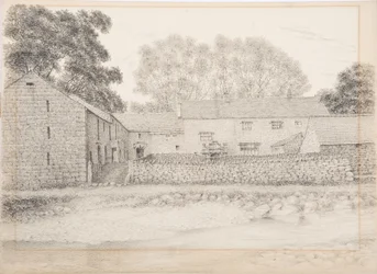 Merton Hall, Appleby, ca 1916 (träkol och blyerts på kartong)