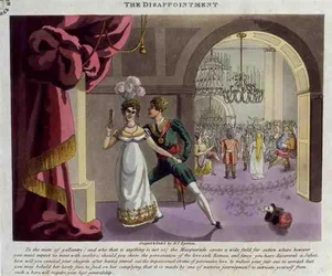 The Disappointment, etsat av konstnären, ca 1820-talet (färgad etsning)