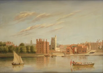 Lambeth Palace från Themsen, ca 1790 (olja på duk)