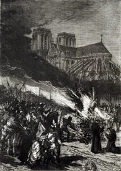 Burning of the Templars, illustration från 
