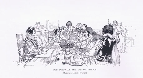 Don Diego på värdshuset i Viveros, från The Magazine of Art 1893, Cassell and Company