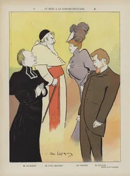 Produktion av pjäsen Le Duel på Comedie-Francaise. Illustration för Le Rire