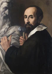 Porträtt av en skulptör, ca 1625 (olja på duk)