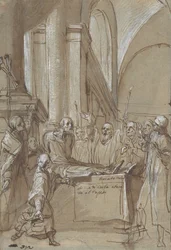 Raymond Diocrès talar under sin begravning, ur Sankt Bruno av Kölns liv, 1628-29.