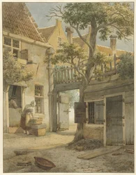 Innergård till en innergård i Amsterdam