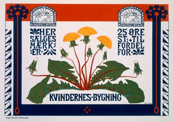 Affisch som annonserar kvinnobyggnaden, sent 1800-tidigt 1900-tal