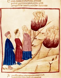Skärselden: Dante och Vergilius, miniatyr