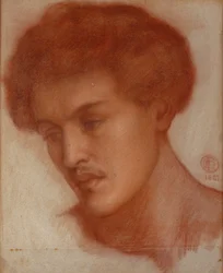 Augustus Howell, 1867 (röd krita på papper)