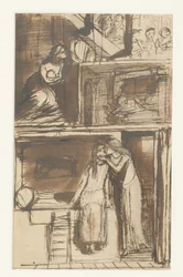 Fair Annie - Illustration to a Ballad, ca 1854 (bläck på papper)