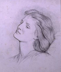 Chef för Fanny Cornforth (penna och krita)
