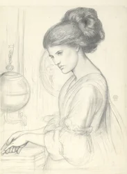 Studie för "Tvätta händerna", 1865