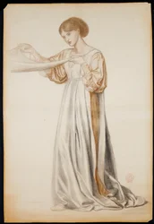 Studie för en pallbärare i "Dantes dröm", 1873