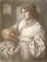 Kvinna med en fläkt, 1870