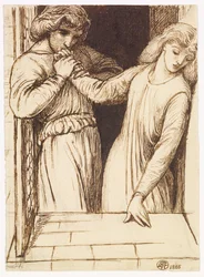 Hamlet och Ofelia - kompositionsstudie
