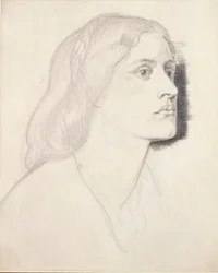 Porträtt av fröken Ruth Herbert, troligen 1858