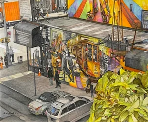Birds Eye View, 2022 (blyerts på papper)