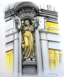 Gracious Burden, 2016 (blyerts, bläck på papper)