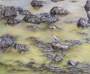 Landing Pad, 2018 (blyerts på papper)