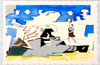 Charles and Di (Landscape), 2019 (olja på duk)