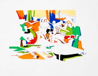 Feast of Pan (Landscape), 2019 (gouache på papper)