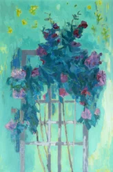 Rose Trellis (olja på duk)