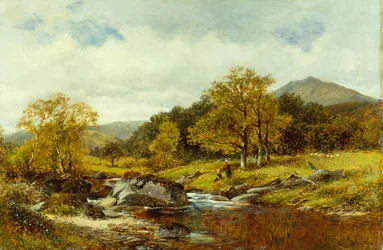 På flodstranden (olja på duk)