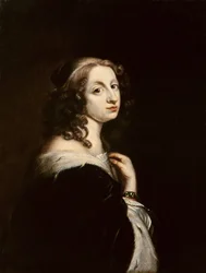 Christina, Sveriges drottning, ca 1650 (olja på koppar)