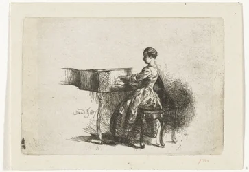 Flicka vid pianot