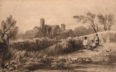 Selly Hill Farm (akvarell)