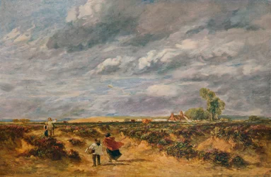 Flying the Kite, A Windy Day, 1851