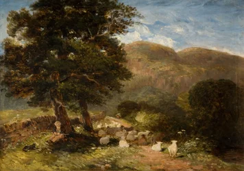 Att sköta får, Bettws-y-Coed, 1849.