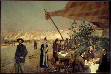 På Bregaillon i Marseille 1890 Målning av David Dellepiane (1866-1932)