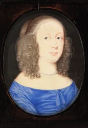 En dam som heter Elizabeth Vere, grevinna av Clare, 1653 (wc på veläng)