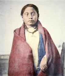Kråkfot (d. 1890) (färgat foto)